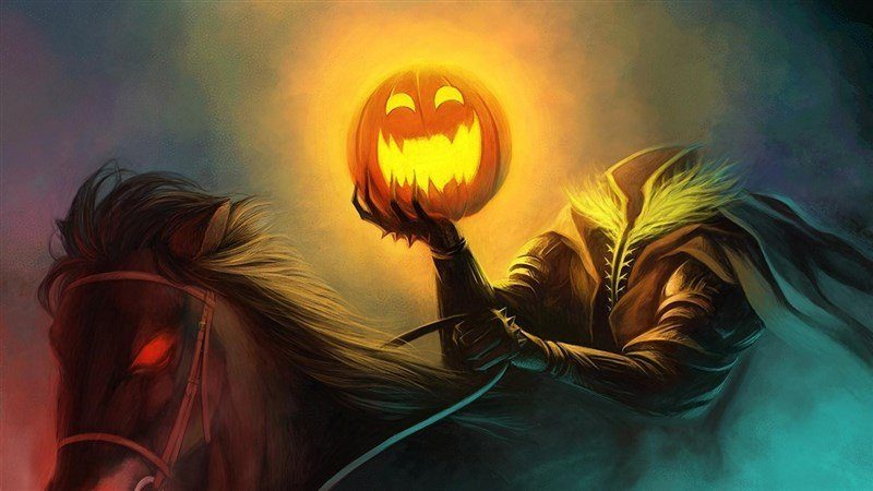 Headless Horseman with Pumpkin