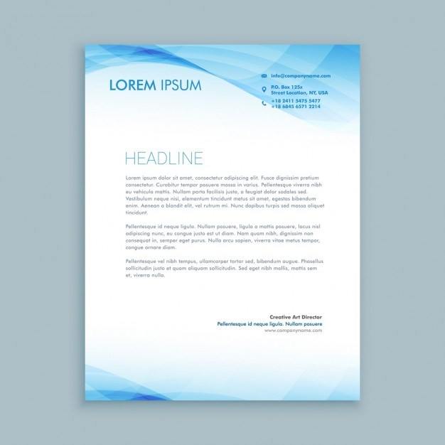 Blue Waves Business Letterhead