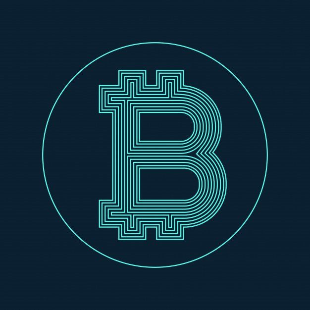 1 digital bitcoin currency symbol vector design