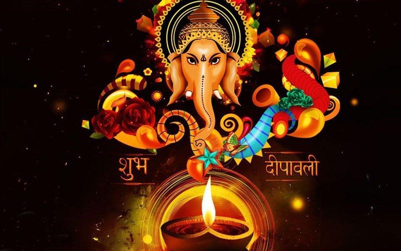 Shubh Deepawali message with Lord Ganesha