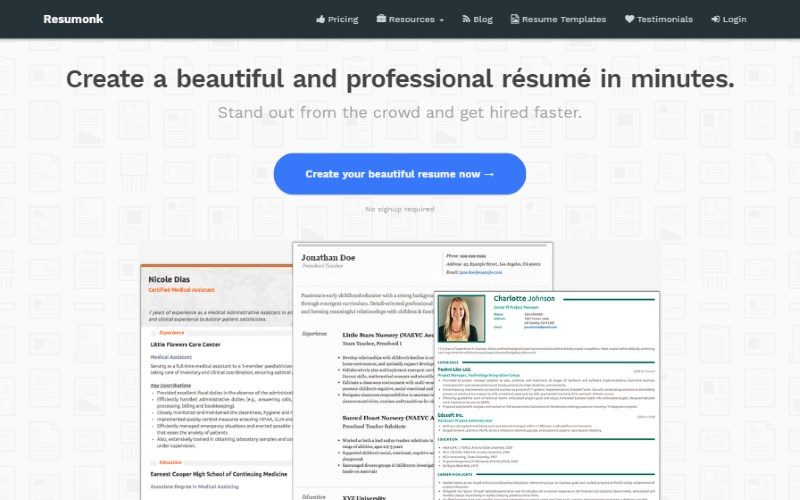 11 resumonk resume template