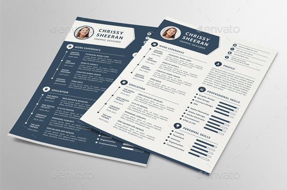 Creative Resume Template with Light Dark Version