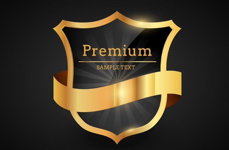 Premium Luxury Golden Label Logo Design