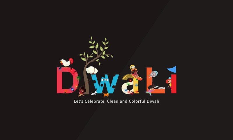 Clean Colorful Diwali Message