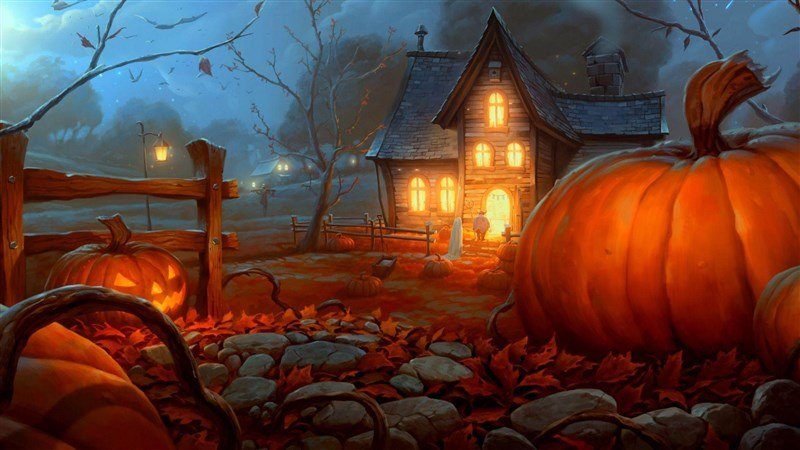 Halloween Pumpkin House