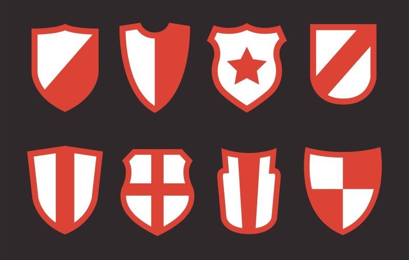 Shield Shapes Vector Set