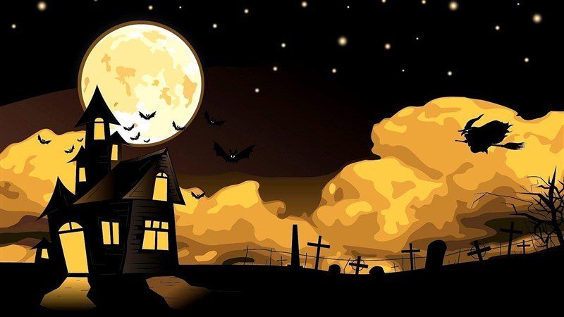 Halloween Background Night Witch