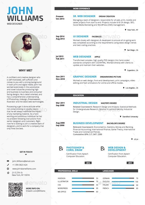 16 single page resume template