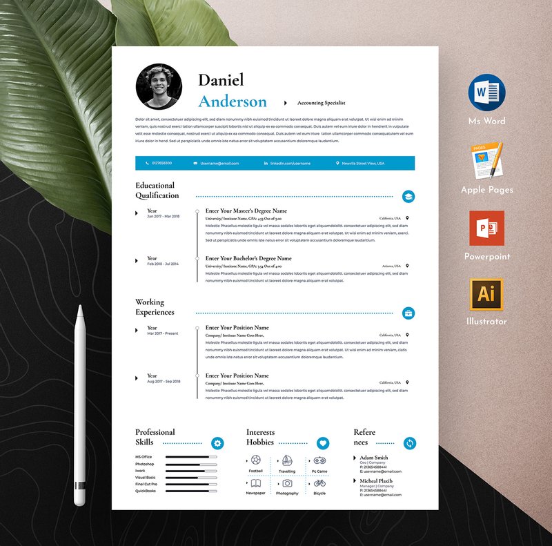 1 Free Clean Resume Cv