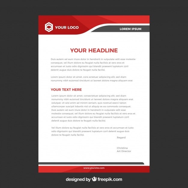 Letterhead Template in Flat Style