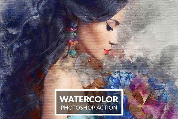 professional watercolor photoshop action