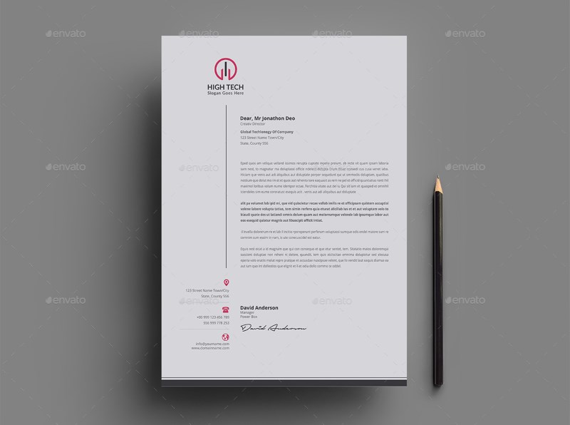 3 Color Variations Clean Letterhead Template