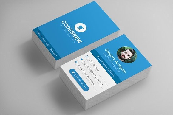 Material Design Business Card Template