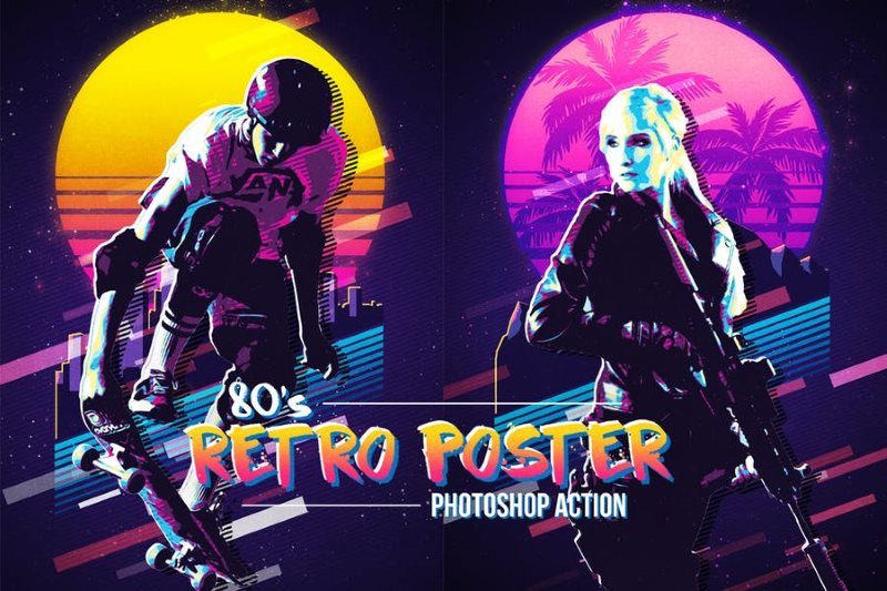 Retro Poster Photoshop Action