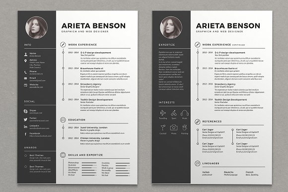 28 professional clean cv resume