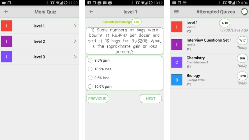 Mobi Quiz Practice Test Evaluate Your Learning