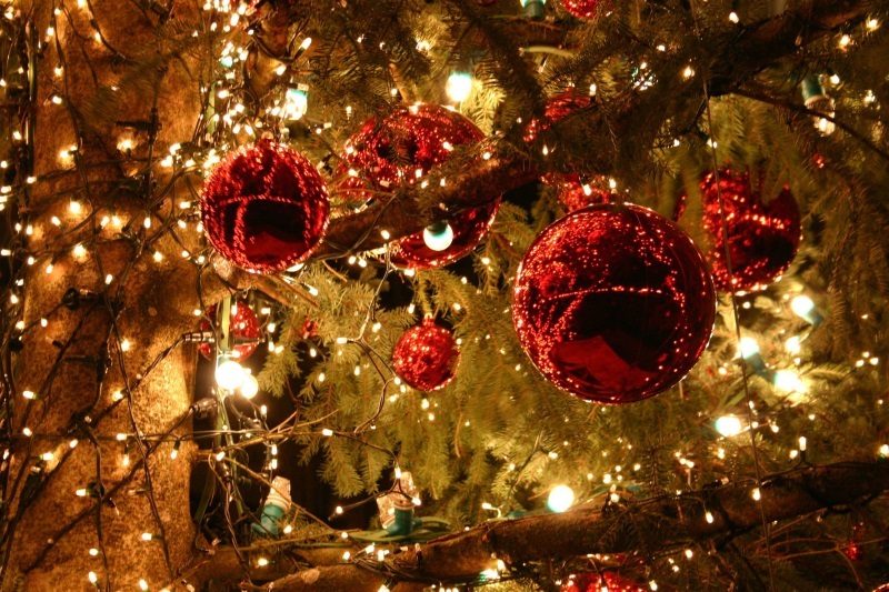 Christmas Ornaments Lights Wallpaper