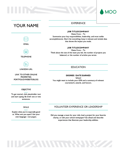 32 creative word resume