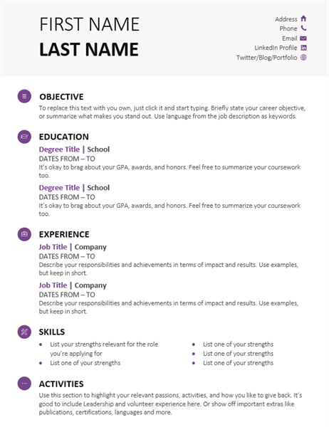 35 student resume modern design