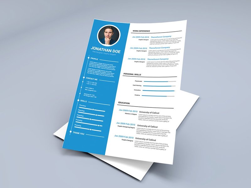 3 Free Timeline CV Template