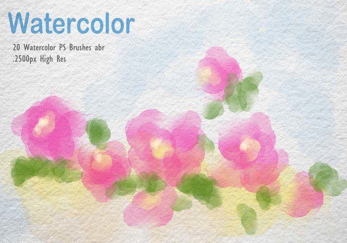 watercolor mask photoshop brushes