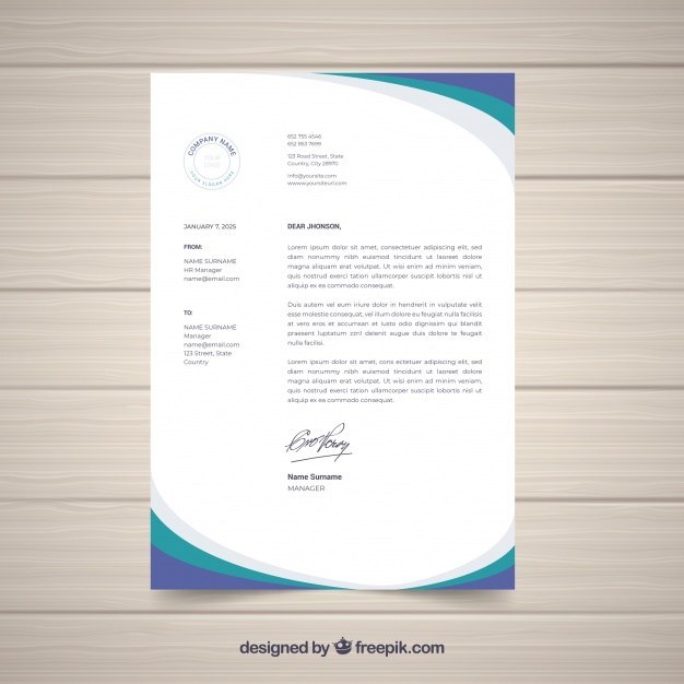 Letterhead Business Template in flat Design