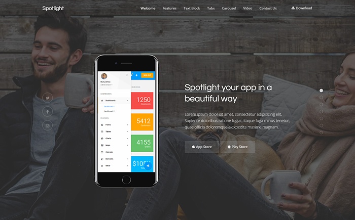 Spotlight - App Landing WordPress Theme