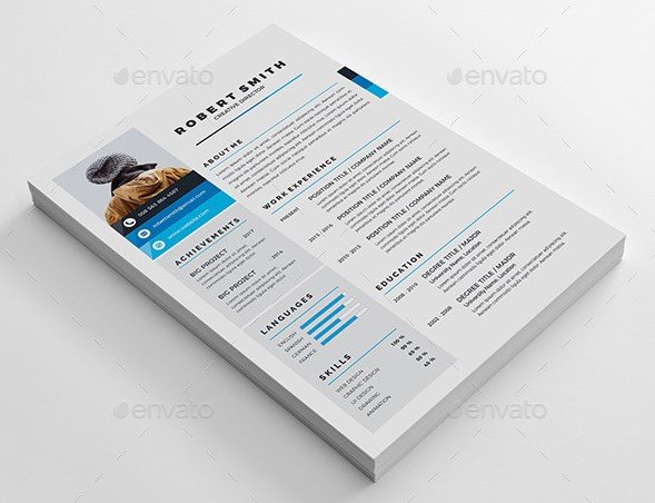 7 resume cv landscape and portrait