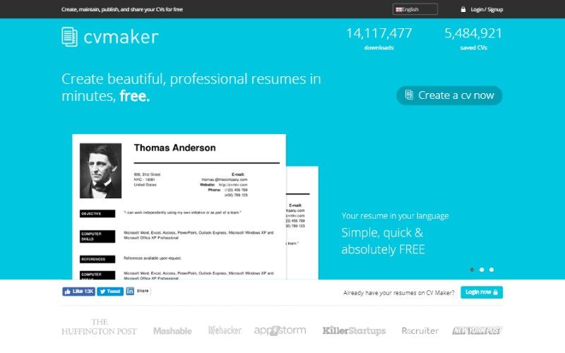 8 cvmkr resume cv builder