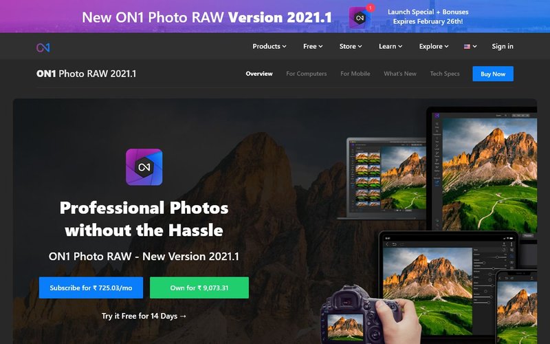 8 ON1 Photo RAW 2021