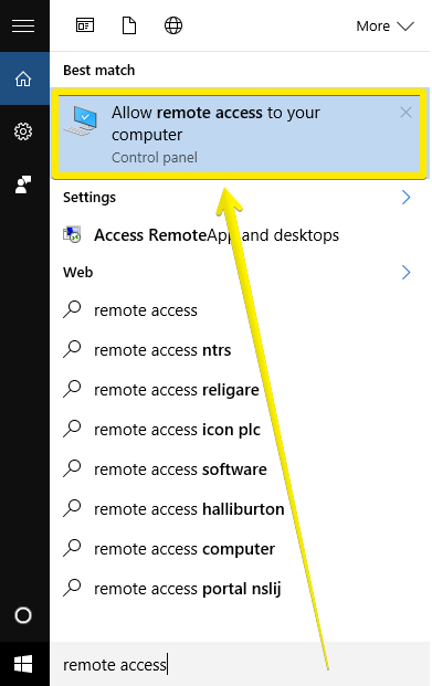 Allow remote access to your computer