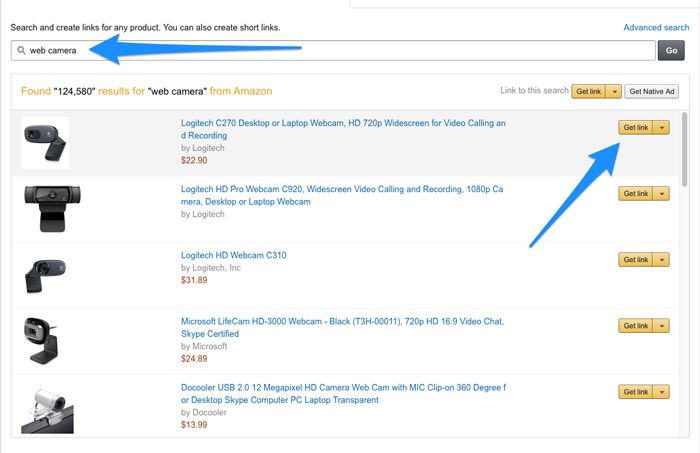 amazon-associate-product-search-results