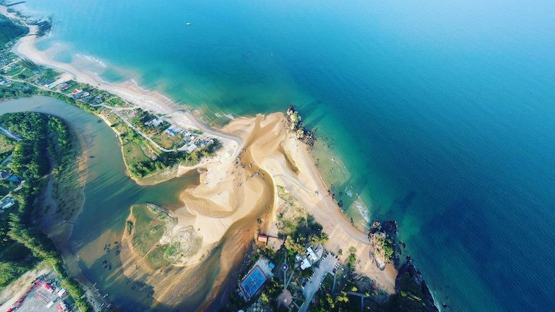 Beach Aerial View Wallpaper