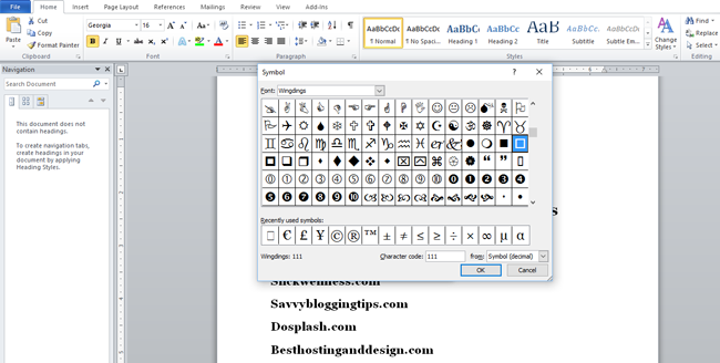 Creating a printable checklist in Word-symbol