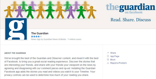 Exclusive Facebook Application from Guardian