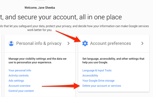 Gmail account preferences