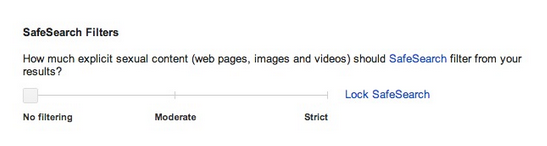 Googe safe search prior