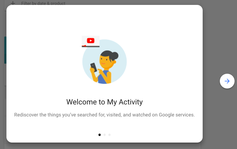 google my activity welcome 1