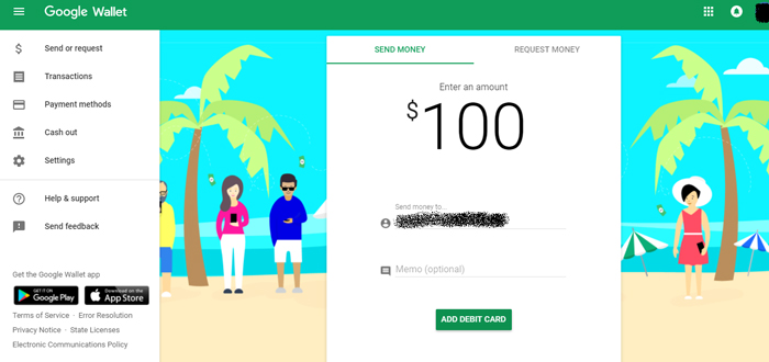 Google Wallet money transfer