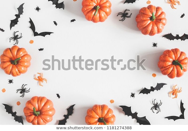 Halloween Decorations On Pastel