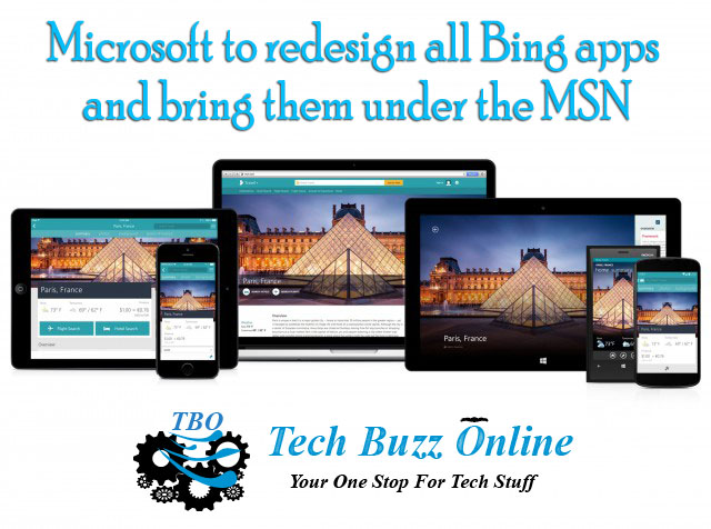 Microsoft to redesign all Bing apps and bring them under the MSN