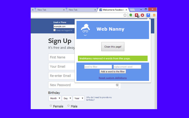 Nanny for Google Chrome