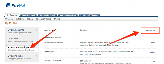 Paypal-close-account