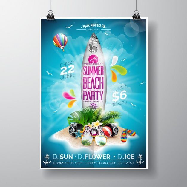 Summer Party Poster Design