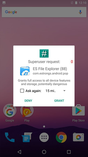 SuperSU app