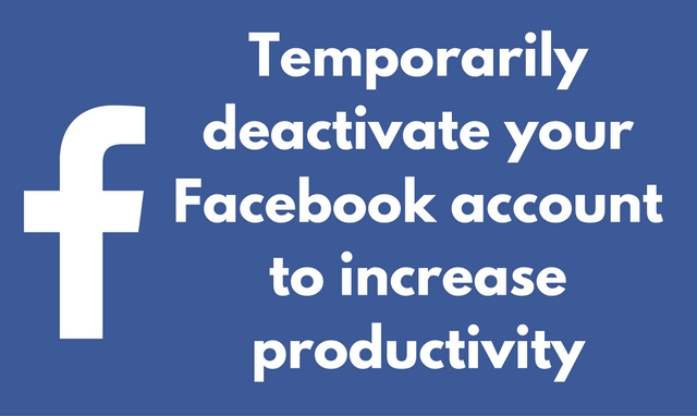 How to temporarily deactivate your Facebook account