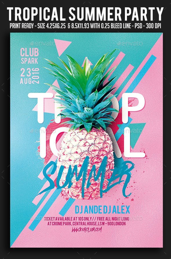 Tropical Summer Party Flyer