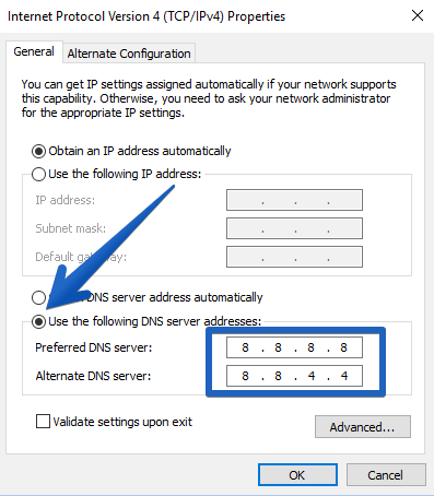 change dns