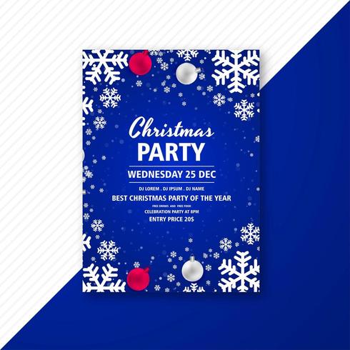 christmas party celebration flyer free vector