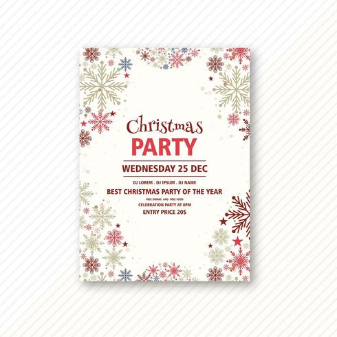 christmas party event flyer design template free